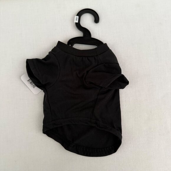 Wanna Hang Dog Shirt Halloween Pet Tee Size XS Black Bat Design Buttons and Bone - Picture 5 of 6